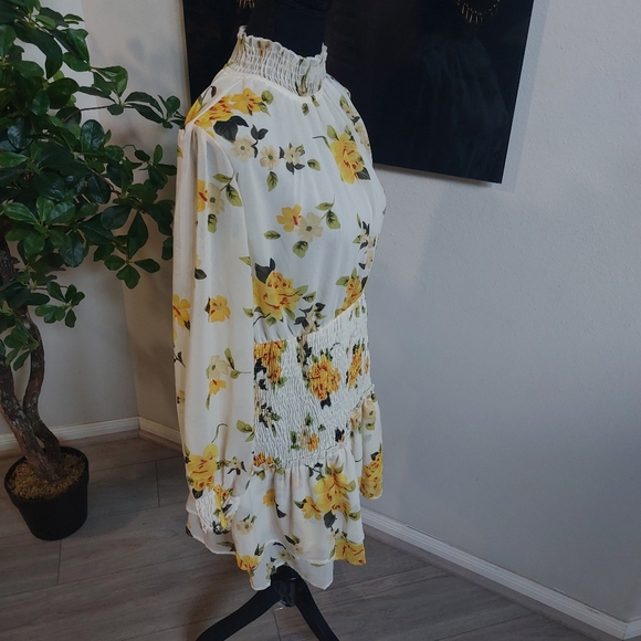 Speed Control Beautiful Floral Design Mini Longsleeve Dress Size XL - Picture 3 of 16